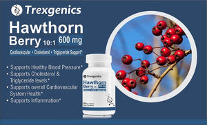 TREXGENICS - Trexgenics Hawthorn Berry 600Mg. 60 Capsulas - The Red Vitamin MX - Suplementos Alimenticios - {{ shop.shopifyCountryName }}