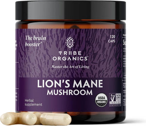 TRIBE ORGANICS - TRIBE ORGANICS Lion’s Mane Supplement 1800Mg. 120 Capsulas - The Red Vitamin MX - Suplementos Alimenticios - {{ shop.shopifyCountryName }}