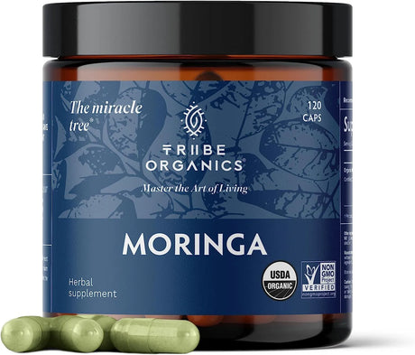 TRIBE ORGANICS - TRIBE ORGANICS Organic Moringa Oleifera Powder 1800Mg. 120 Capsulas - The Red Vitamin MX - Suplementos Alimenticios - {{ shop.shopifyCountryName }}