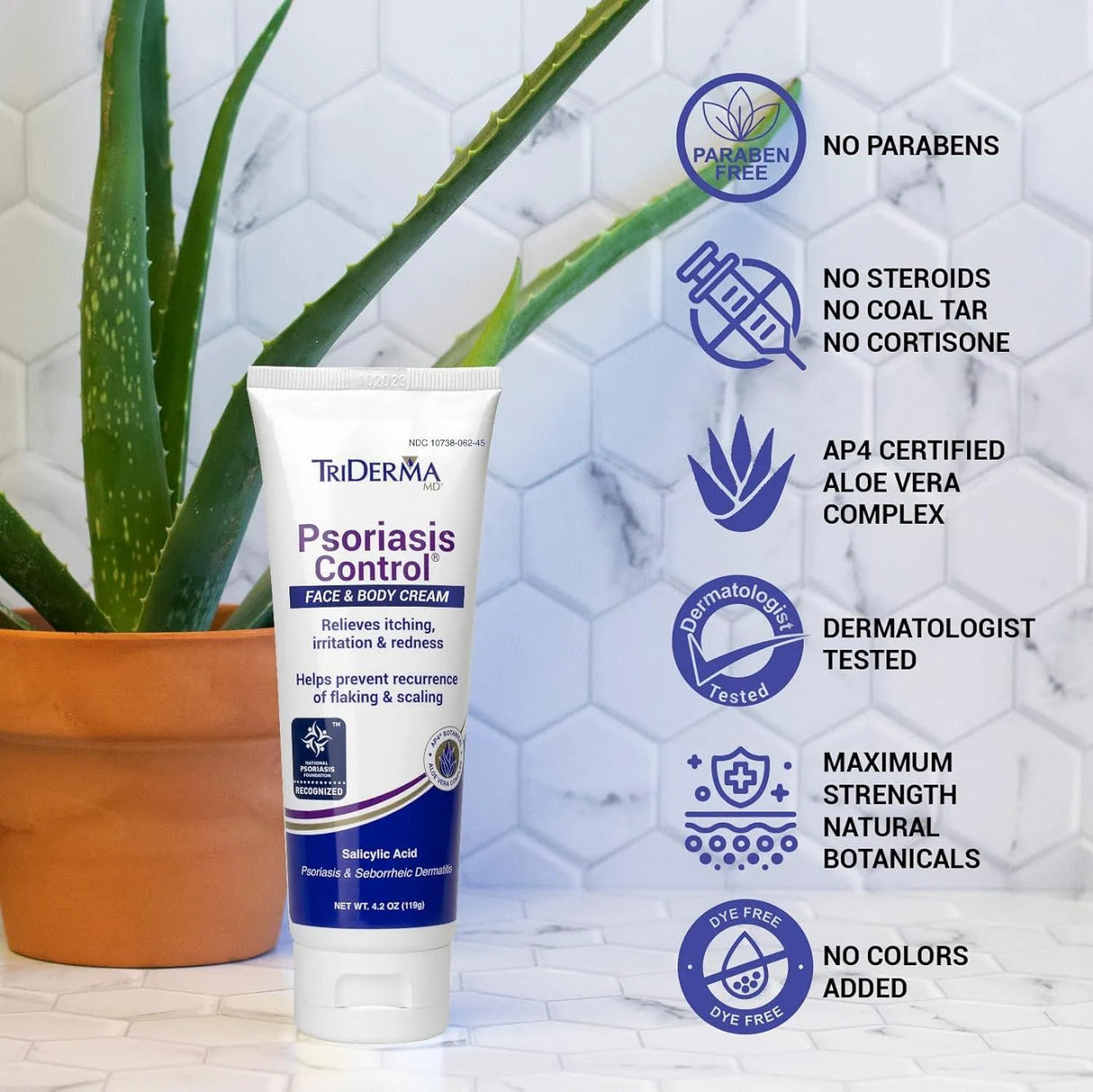 TRIDERMA - TriDerma Psoriasis Control Face and Body Cream 119Gr. - The Red Vitamin MX - Cremas Corporales - {{ shop.shopifyCountryName }}