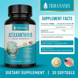 TRIMASSIX - TRIMASSIX Astaxanthin 30 Capsulas Blandas - The Red Vitamin MX - Suplementos Alimenticios - {{ shop.shopifyCountryName }}