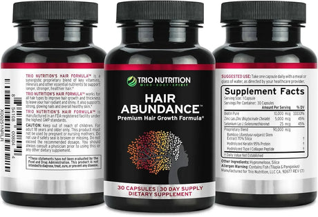 TRIO NUTRITION - Trio Nutrition Biotin Hair Abundance 30 Capsulas - The Red Vitamin MX - Suplementos Alimenticios - {{ shop.shopifyCountryName }}