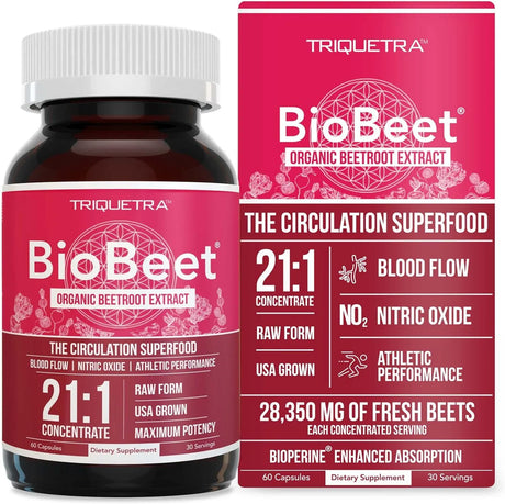 TRIQUETRA - Triquetra BioBeet Max Strength Beet Root Capsules 60 Capsulas - The Red Vitamin MX - Suplementos Alimenticios - {{ shop.shopifyCountryName }}