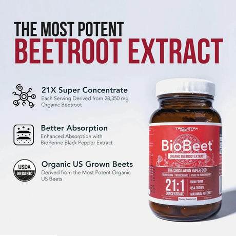 TRIQUETRA - Triquetra BioBeet Max Strength Beet Root Capsules 60 Capsulas - The Red Vitamin MX - Suplementos Alimenticios - {{ shop.shopifyCountryName }}