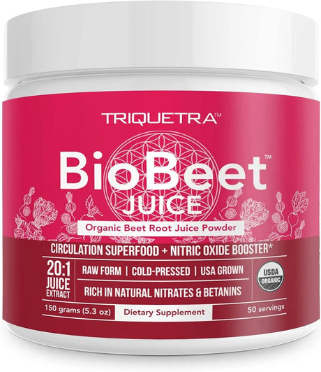 TRIQUETRA - Triquetra Health BioBeet Max Strength Beet Root Juice Powder 150Gr. - The Red Vitamin MX - Suplementos Alimenticios - {{ shop.shopifyCountryName }}