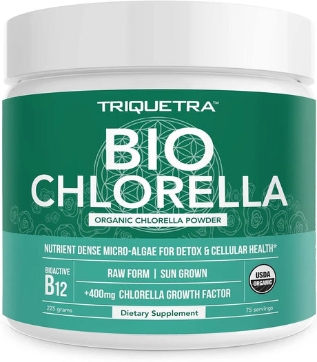 TRIQUETRA - Triquetra Health Organic Chlorella Powder 75 Servicios 225Gr. - The Red Vitamin MX - Suplementos Alimenticios - {{ shop.shopifyCountryName }}