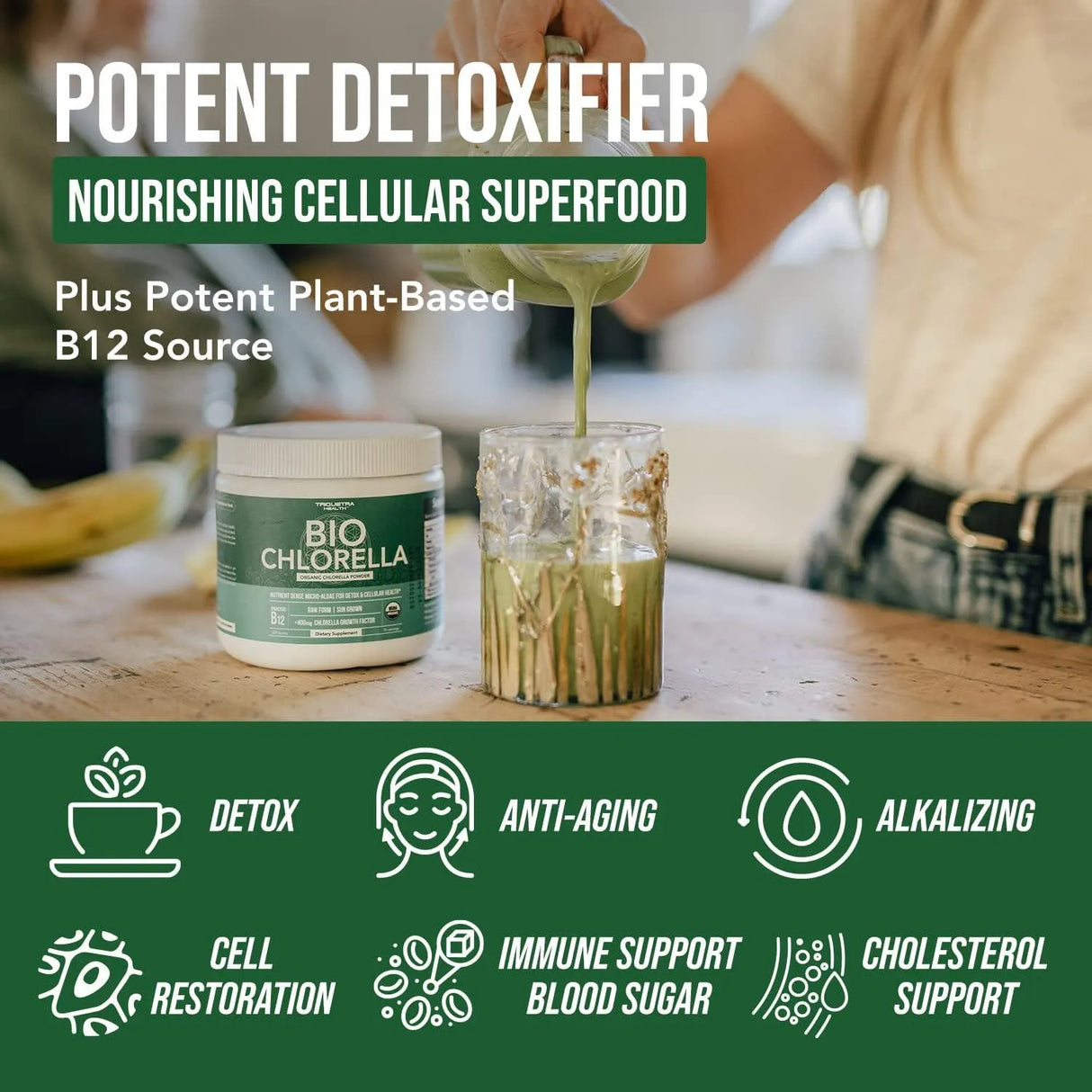 TRIQUETRA - Triquetra Health Organic Chlorella Powder 75 Servicios 225Gr. - The Red Vitamin MX - Suplementos Alimenticios - {{ shop.shopifyCountryName }}