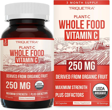 TRIQUETRA - Triquetra Health Organic Vitamin C 250Mg. 90 Capsulas - The Red Vitamin MX - Suplementos Alimenticios - {{ shop.shopifyCountryName }}