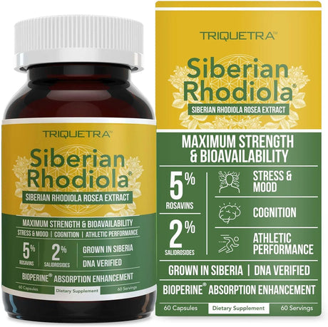 TRIQUETRA - Triquetra Health Siberian Rhodiola: Max Strength Rhodiola Rosea 60 Capsulas - The Red Vitamin MX - Suplementos Alimenticios - {{ shop.shopifyCountryName }}