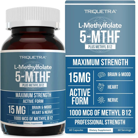 TRIQUETRA - Triquetra L Methyl Folate 15Mg. plus Methyl B12 Cofactor 60 Capsulas - The Red Vitamin MX - Suplementos Alimenticios - {{ shop.shopifyCountryName }}