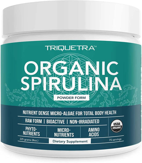 TRIQUETRA - Triquetra Organic Spirulina Powder 75 Servicios - The Red Vitamin MX - Suplementos Alimenticios - {{ shop.shopifyCountryName }}