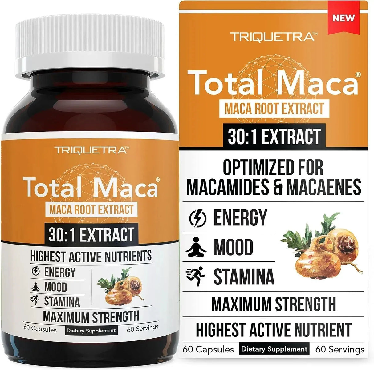 TRIQUETRA - Triquetra Total Maca Maca Root Extract 60 Capsulas - The Red Vitamin MX - Suplementos Alimenticios - {{ shop.shopifyCountryName }}