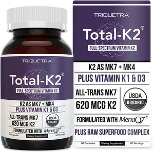 TRIQUETRA - Triquetra Vitamin K2 as MK7 & MK4 620mcg 60 Capsulas - The Red Vitamin MX - Suplementos Alimenticios - {{ shop.shopifyCountryName }}