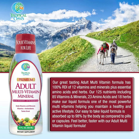 TROPICAL OASIS - Tropical Oasis Adult Liquid Multivitamin Liquid 480Ml. - The Red Vitamin MX - Suplementos Alimenticios - {{ shop.shopifyCountryName }}