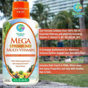 TROPICAL OASIS - Tropical Oasis Mega Premium Liquid Multivitamin 960Ml. - The Red Vitamin MX - Suplementos Alimenticios - {{ shop.shopifyCountryName }}