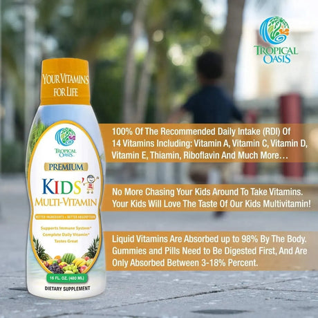 TROPICAL OASIS - Tropical Oasis Premium Liquid Multivitamin For Kids 480Ml. - The Red Vitamin MX - Suplementos Alimenticios - {{ shop.shopifyCountryName }}