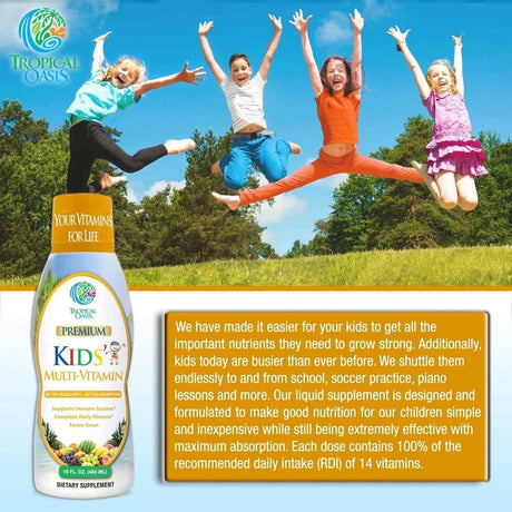 TROPICAL OASIS - Tropical Oasis Premium Liquid Multivitamin For Kids 480Ml. - The Red Vitamin MX - Suplementos Alimenticios - {{ shop.shopifyCountryName }}