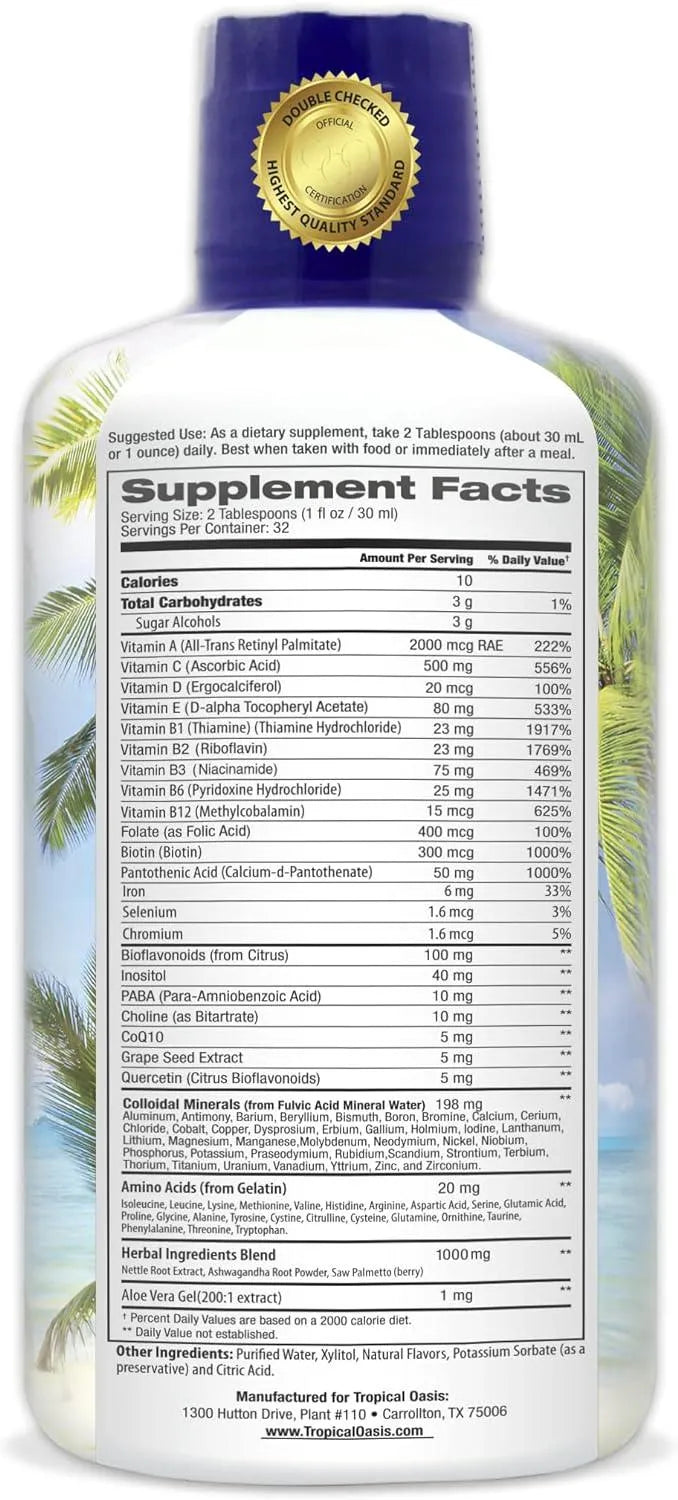 TROPICAL OASIS - Tropical Oasis Premium Liquid Multivitamin for Men 960Ml. - The Red Vitamin MX - Suplementos Alimenticios - {{ shop.shopifyCountryName }}