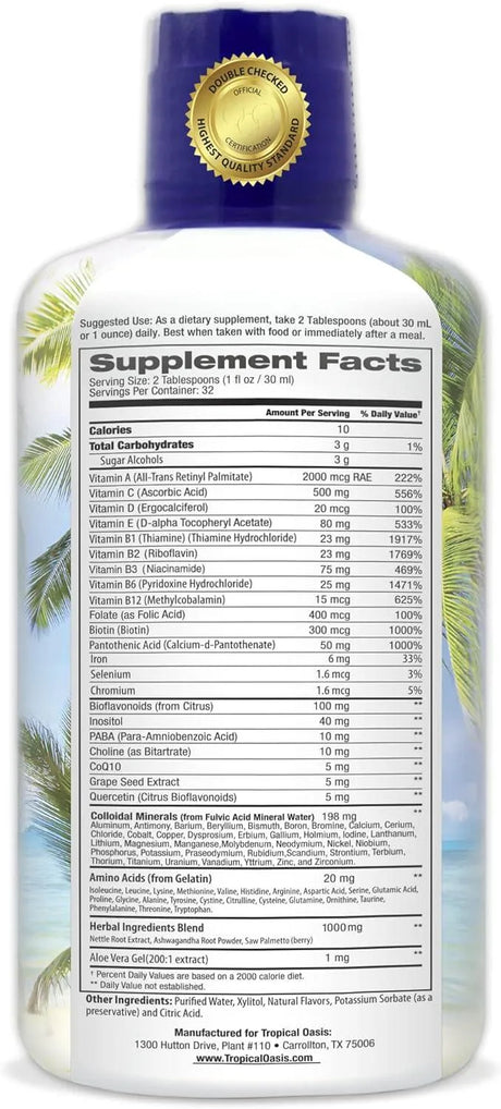 TROPICAL OASIS - Tropical Oasis Premium Liquid Multivitamin for Men 960Ml. - The Red Vitamin MX - Suplementos Alimenticios - {{ shop.shopifyCountryName }}