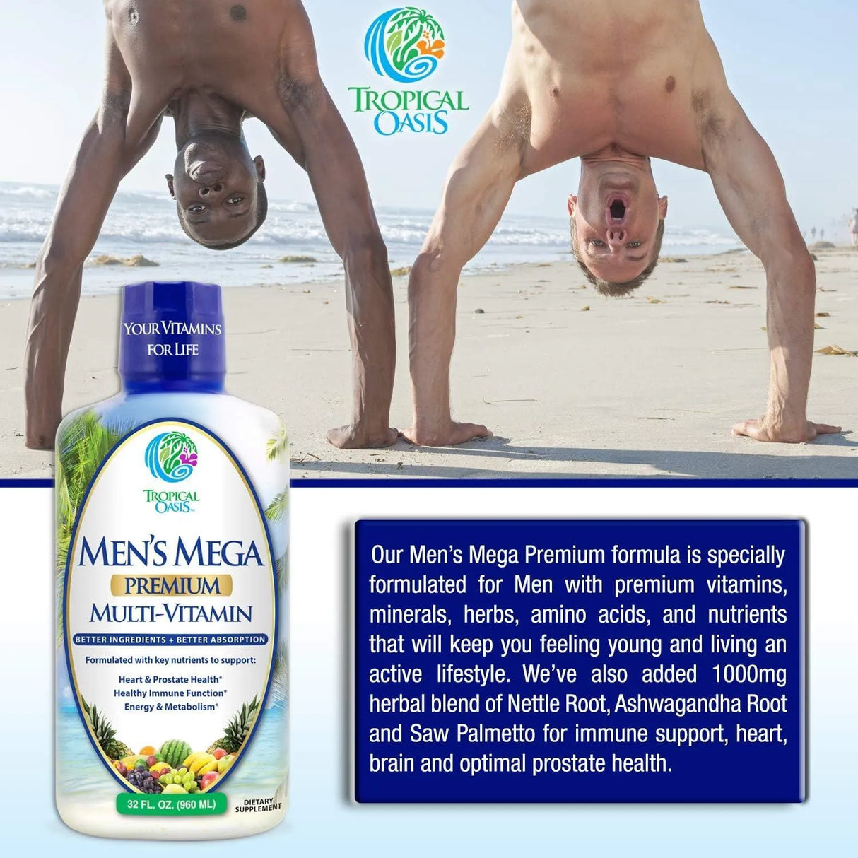 TROPICAL OASIS - Tropical Oasis Premium Liquid Multivitamin for Men 960Ml. - The Red Vitamin MX - Suplementos Alimenticios - {{ shop.shopifyCountryName }}