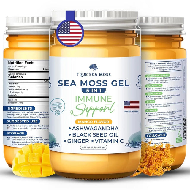 TRUE SEA MOSS - TrueSeaMoss Sea Moss Black Seed Oil Ashwagandha Ginger 453Gr. - The Red Vitamin MX - Suplementos Alimenticios - {{ shop.shopifyCountryName }}