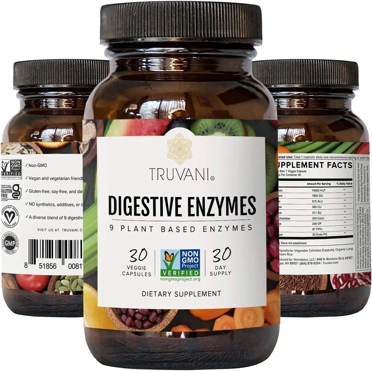 TRUVANI - Truvani Digestive Enzymes 30 Capsulas - The Red Vitamin MX - Suplementos Alimenticios - {{ shop.shopifyCountryName }}