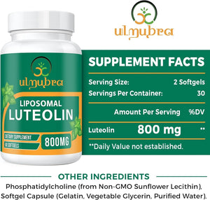 ULMUBRA - Ulmubra Liposomal Luteolin 800Mg. 60 Capsulas Blandas - The Red Vitamin MX - Suplementos Alimenticios - {{ shop.shopifyCountryName }}