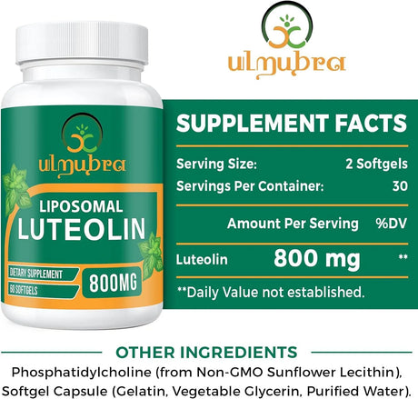 ULMUBRA - Ulmubra Liposomal Luteolin 800Mg. 60 Capsulas Blandas - The Red Vitamin MX - Suplementos Alimenticios - {{ shop.shopifyCountryName }}