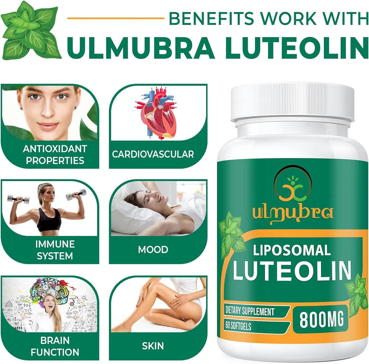 ULMUBRA - Ulmubra Liposomal Luteolin 800Mg. 60 Capsulas Blandas - The Red Vitamin MX - Suplementos Alimenticios - {{ shop.shopifyCountryName }}