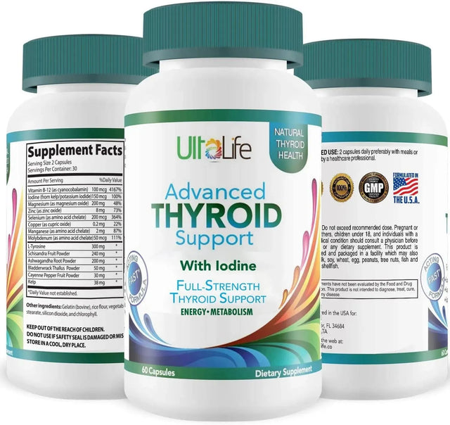 ULTALIFE - ULTALIFE Thyroid Support for Women & Men 60 Capsulas - The Red Vitamin MX - Suplementos Alimenticios - {{ shop.shopifyCountryName }}