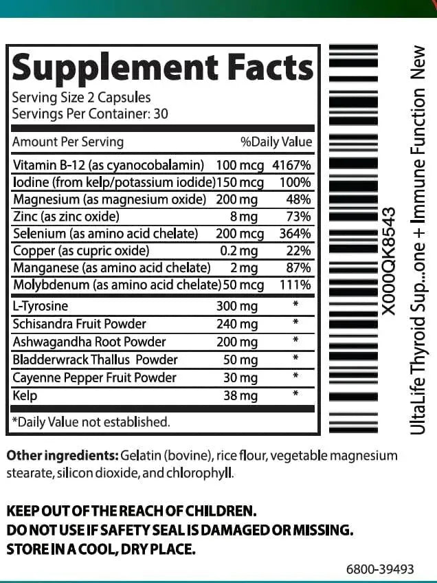 ULTALIFE - ULTALIFE Thyroid Support for Women & Men 60 Capsulas - The Red Vitamin MX - Suplementos Alimenticios - {{ shop.shopifyCountryName }}