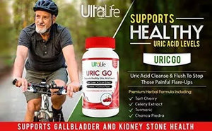 ULTALIFE - ULTALIFE Uric Go Uric Acid Cleanse Kidney Health & Joint Support 60 Capsulas - The Red Vitamin MX - Suplementos Alimenticios - {{ shop.shopifyCountryName }}