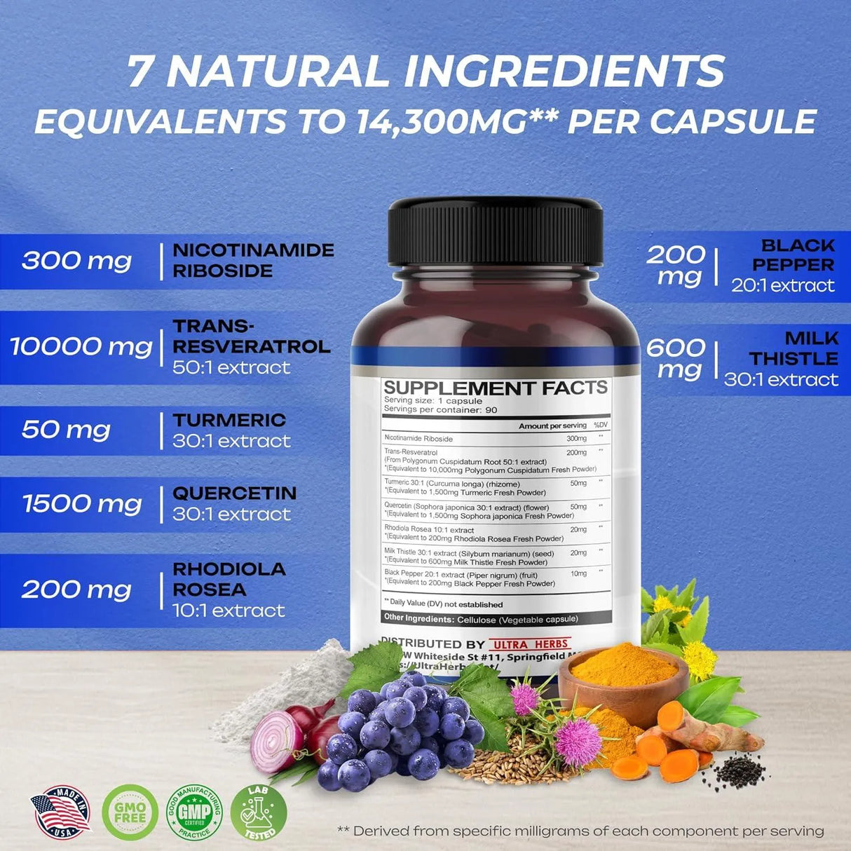 ULTRA HERBS - Ultra Herbs NAD+ Boosting 90 Capsulas - The Red Vitamin MX - Suplementos Alimenticios - {{ shop.shopifyCountryName }}