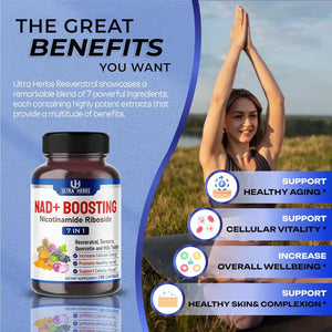 ULTRA HERBS - Ultra Herbs NAD+ Boosting 90 Capsulas - The Red Vitamin MX - Suplementos Alimenticios - {{ shop.shopifyCountryName }}