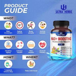 ULTRA HERBS - Ultra Herbs NAD+ Boosting 90 Capsulas - The Red Vitamin MX - Suplementos Alimenticios - {{ shop.shopifyCountryName }}