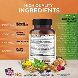 ULTRA HERBS - Ultra Herbs Organic Maca Root with Ginseng, Ashwagandha, Fenugreek 150 Capsulas - The Red Vitamin MX - Suplementos Alimenticios - {{ shop.shopifyCountryName }}