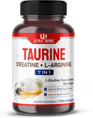 ULTRA HERBS - Ultra Herbs Taurine 16,400Mg. 150 Capsulas - The Red Vitamin MX - Suplementos Alimenticios - {{ shop.shopifyCountryName }}