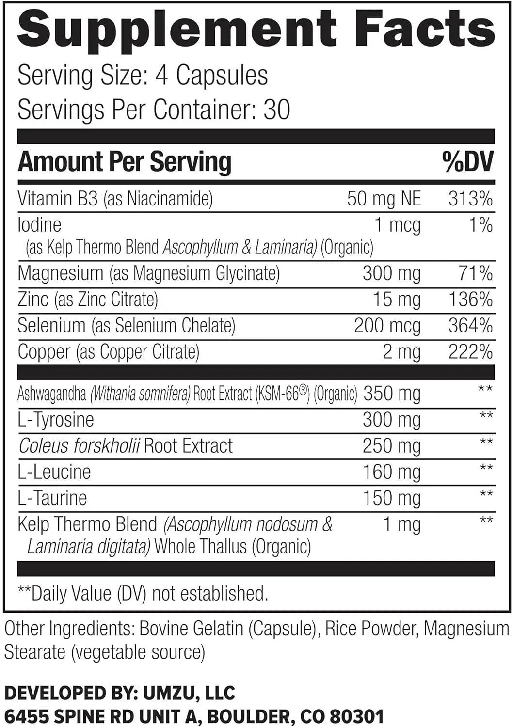 UMZU - UMZU Thyrite Supports Thyroid Health & Energy 120 Capsulas - The Red Vitamin MX - Suplementos Alimenticios - {{ shop.shopifyCountryName }}