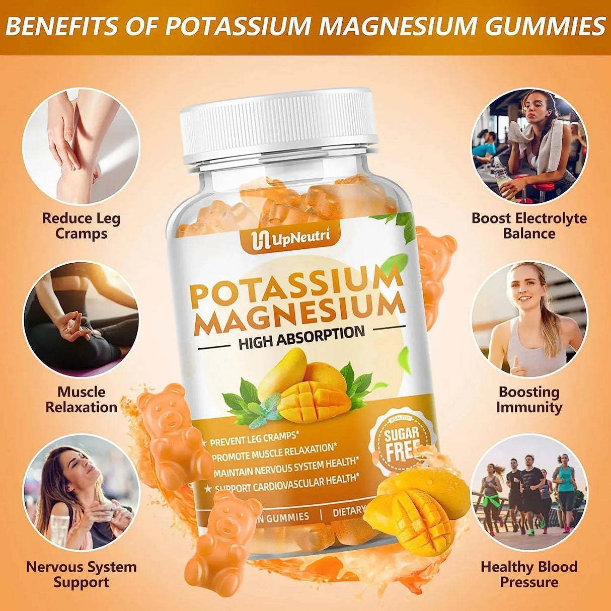 UPNEUTRI - UPNEUTRI Potassium Magnesium Gummies for Adults and Kids 60 Gomitas - The Red Vitamin MX - Suplementos Alimenticios - {{ shop.shopifyCountryName }}