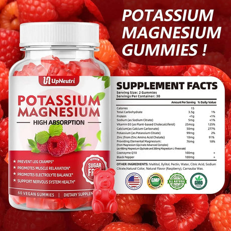 UPNEUTRI - UPNEUTRI Potassium Magnesium Supplement Gummies for Adults Kids 60 Gomitas - The Red Vitamin MX - Suplementos Alimenticios - {{ shop.shopifyCountryName }}