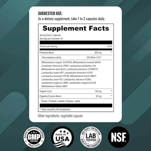 UPNOURISH - UpNourish 200 Billion CFUs Probiotics 60 Capsulas - The Red Vitamin MX - Suplementos Alimenticios - {{ shop.shopifyCountryName }}