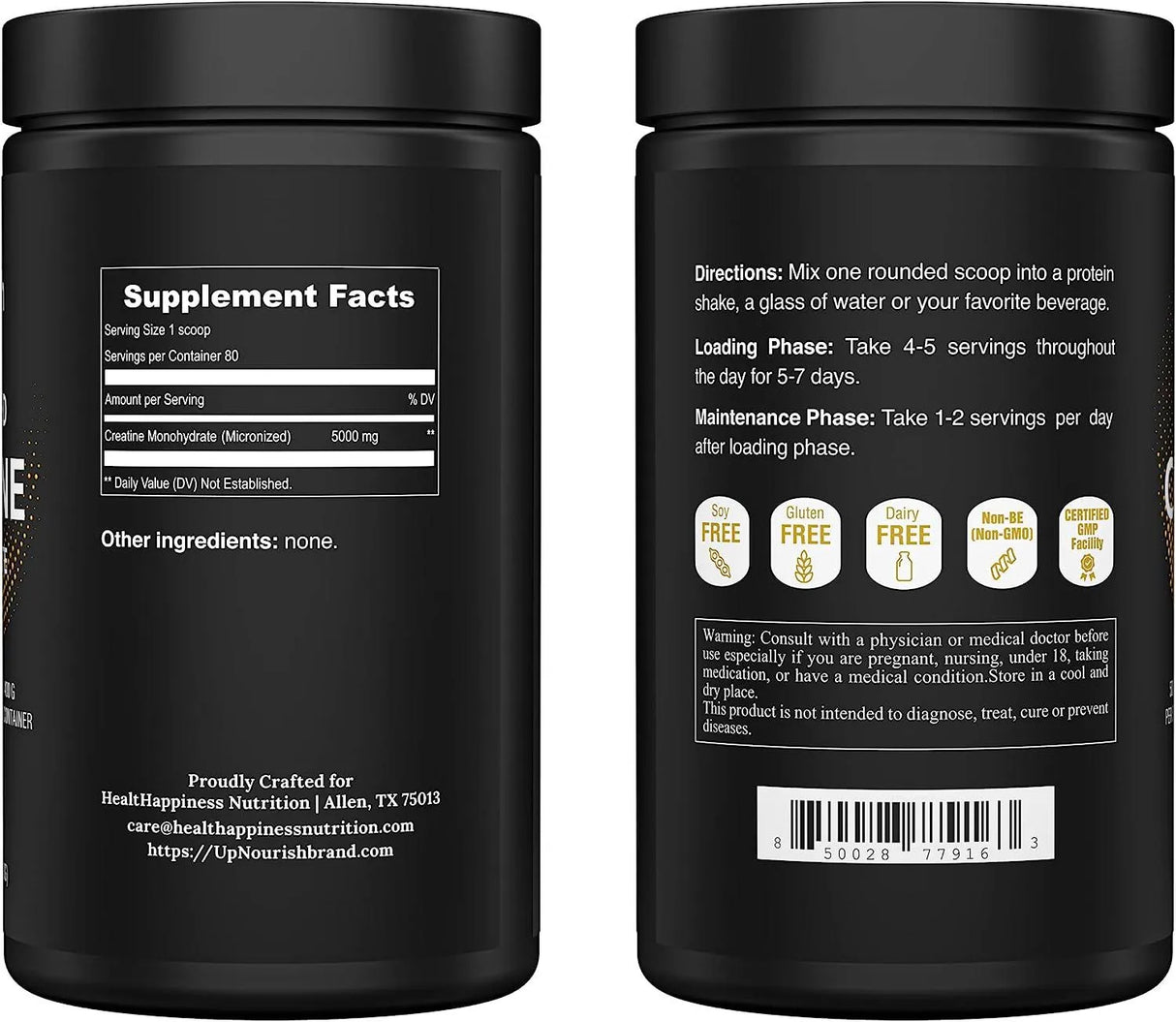 UPNOURISH - UpNourish Micronized Creatine Monohydrate Powder 80 Servicios 400Gr. - The Red Vitamin MX - Suplementos Alimenticios - {{ shop.shopifyCountryName }}