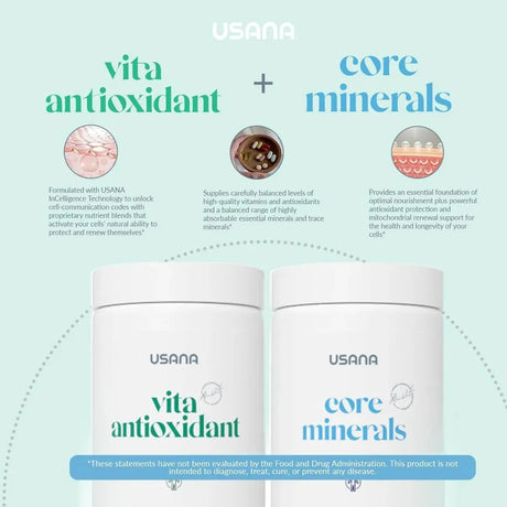 USANA - USANA CellSentials Core Minerals and Vita Antioxidant 112 Capsulas 2 Pack - The Red Vitamin MX - Suplementos Alimenticios - {{ shop.shopifyCountryName }}
