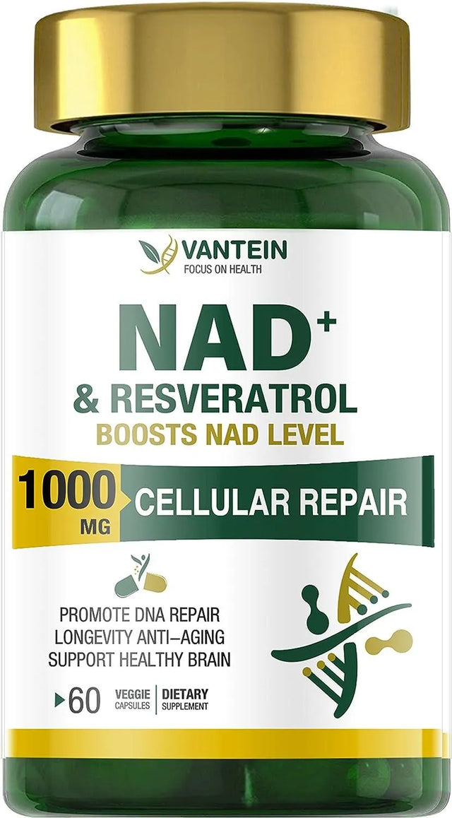 VANTEIN - Vantein NAD & Resveratrol Supplement 1000Mg. 60 Capsulas - The Red Vitamin MX - Suplementos Alimenticios - {{ shop.shopifyCountryName }}