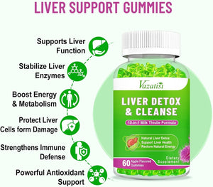 VAZATISI - Vazatisi Liver Cleanse Detox & Repair Gummies 60 Gomitas 2 Pack - The Red Vitamin MX - Suplementos Alimenticios - {{ shop.shopifyCountryName }}