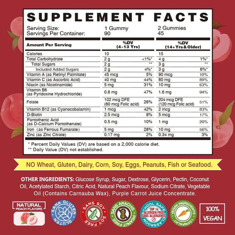 VEGEPOWER - Vegepower Vegan Iron Gummies Supplement 90 Gomitas - The Red Vitamin MX - Suplementos Alimenticios - {{ shop.shopifyCountryName }}