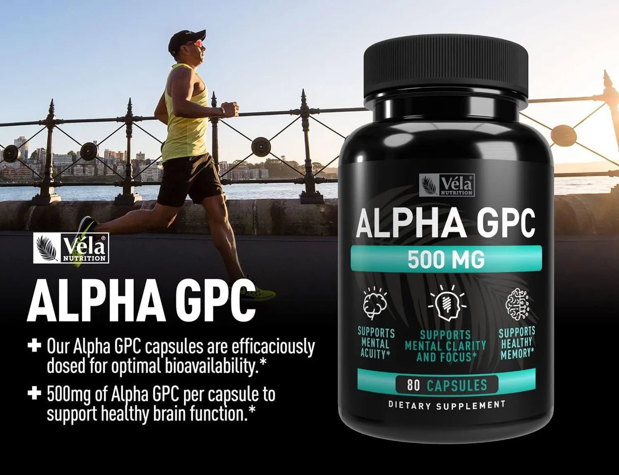 VELA NUTRITION - Vela Alpha GPC 500Mg. 80 Capsulas - The Red Vitamin MX - Suplementos Alimenticios - {{ shop.shopifyCountryName }}