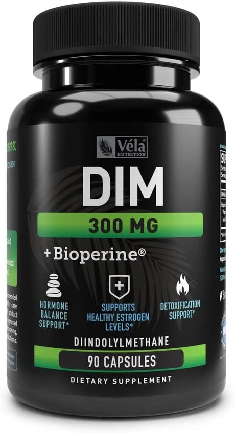 VELA NUTRITION - Véla DIM (Diindolylmethane) Supplement Plus Bioperine 300Mg. 90 Capsulas - The Red Vitamin MX - Suplementos Alimenticios - {{ shop.shopifyCountryName }}