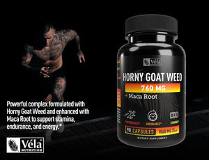 VELA NUTRITION - Vela Horny Goat Weed Capsules + Maca Extract 90 Capsulas - The Red Vitamin MX - Suplementos Alimenticios - {{ shop.shopifyCountryName }}