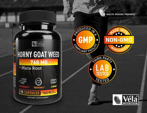 VELA NUTRITION - Vela Horny Goat Weed Capsules + Maca Extract 90 Capsulas - The Red Vitamin MX - Suplementos Alimenticios - {{ shop.shopifyCountryName }}